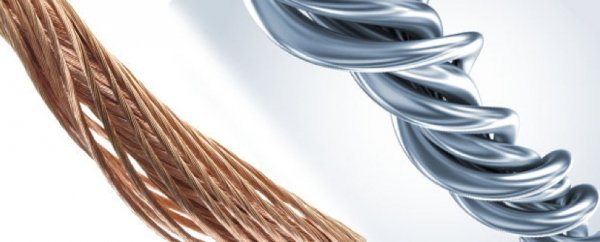 cabo de cobre e cabo de aluminio